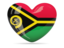 Vanuatu. Heart icon. Download icon.