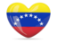 Venezuela. Heart icon. Download icon.