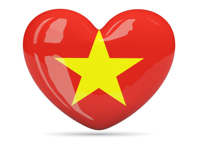 Иконка-сердце. Скачать флаг. Вьетнам