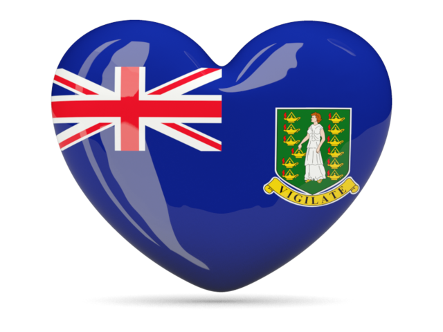 Иконка-сердце. Скачать флаг. Британские Виргинские острова