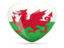 Wales. Heart icon. Download icon.