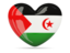 Western Sahara. Heart icon. Download icon.