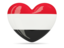 Yemen. Heart icon. Download icon.