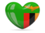 Zambia. Heart icon. Download icon.