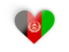 Afghanistan. Heart sticker. Download icon.