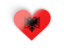 Albania. Heart sticker. Download icon.