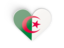 Algeria. Heart sticker. Download icon.