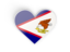 American Samoa. Heart sticker. Download icon.