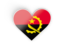 Angola. Heart sticker. Download icon.