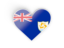 Anguilla. Heart sticker. Download icon.