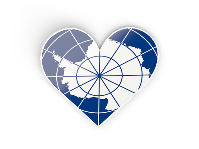Heart sticker. Download flag icon of Antarctica at PNG format