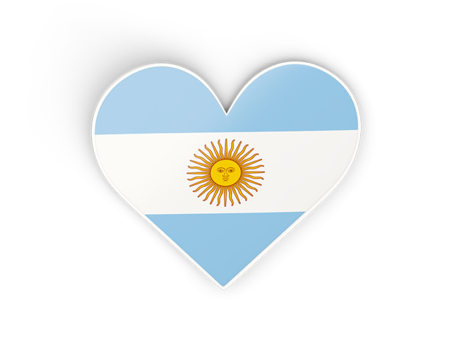 Heart sticker. Download flag icon of Argentina at PNG format