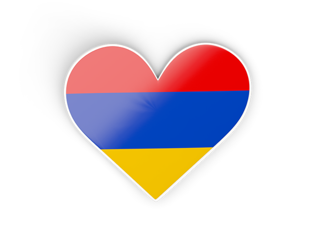 Heart sticker. Download flag icon of Armenia at PNG format