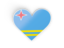 Aruba. Heart sticker. Download icon.