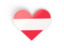 Austria. Heart sticker. Download icon.