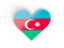 Azerbaijan. Heart sticker. Download icon.