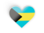 Bahamas. Heart sticker. Download icon.