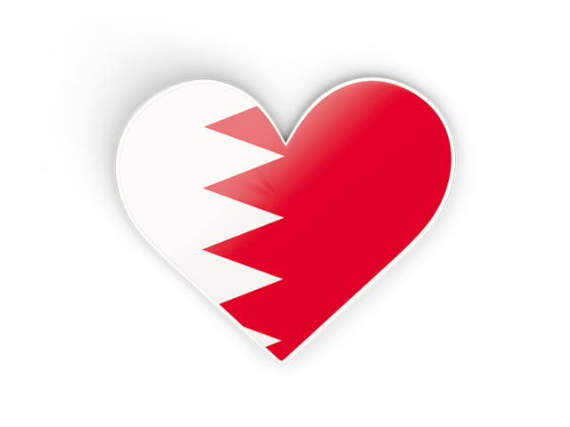 Heart sticker. Download flag icon of Bahrain at PNG format