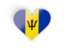 Barbados. Heart sticker. Download icon.