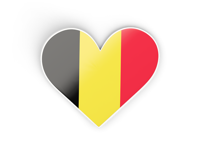 Heart sticker. Download flag icon of Belgium at PNG format