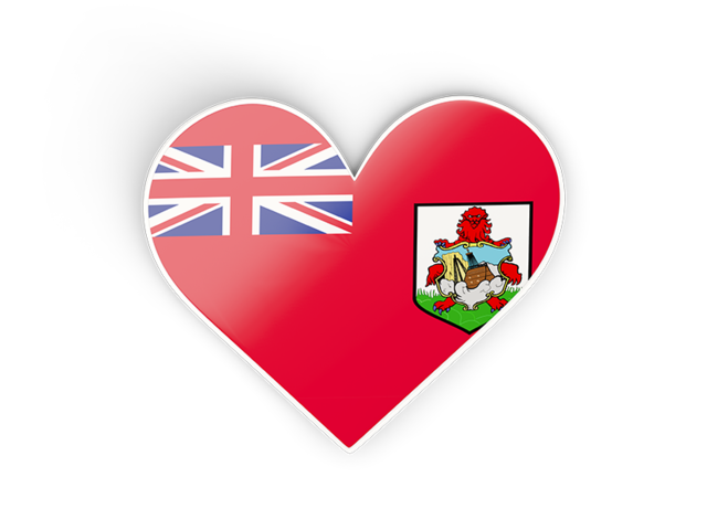 Heart sticker. Download flag icon of Bermuda at PNG format