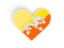 Bhutan. Heart sticker. Download icon.