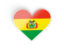 Bolivia. Heart sticker. Download icon.