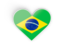 Brazil. Heart sticker. Download icon.