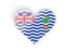 British Indian Ocean Territory. Heart sticker. Download icon.