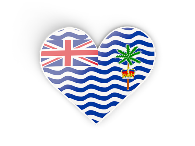 Heart sticker. Download flag icon of British Indian Ocean Territory at PNG format