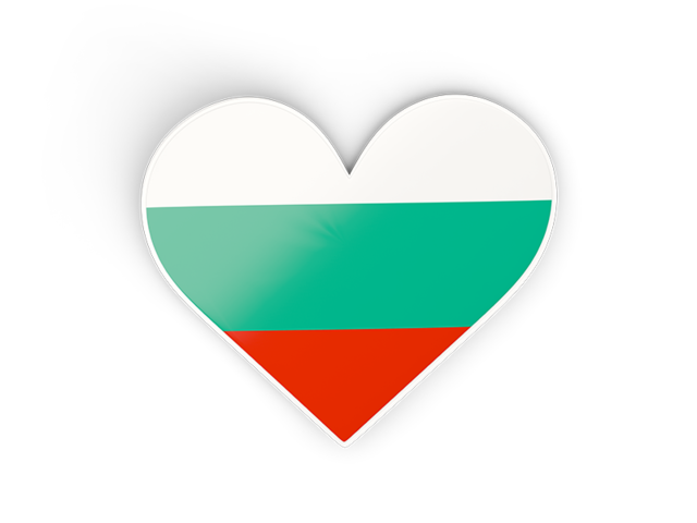 Heart sticker. Download flag icon of Bulgaria at PNG format