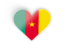 Cameroon. Heart sticker. Download icon.