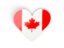 Canada. Heart sticker. Download icon.