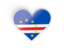 Cape Verde. Heart sticker. Download icon.