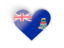 Cayman Islands. Heart sticker. Download icon.
