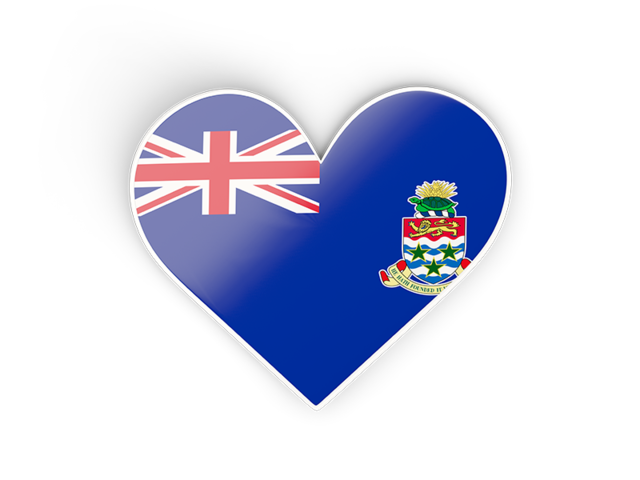 Heart sticker. Download flag icon of Cayman Islands at PNG format