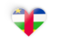 Central African Republic. Heart sticker. Download icon.