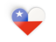 Chile. Heart sticker. Download icon.