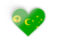 Cocos Islands. Heart sticker. Download icon.