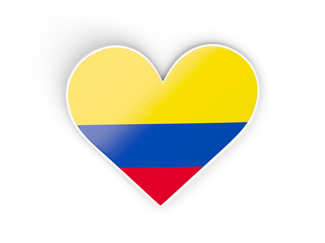 Heart sticker. Download flag icon of Colombia at PNG format
