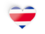 Costa Rica. Heart sticker. Download icon.