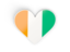 Cote d'Ivoire. Heart sticker. Download icon.