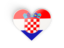 Croatia. Heart sticker. Download icon.