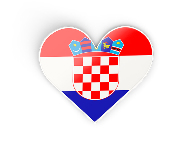 Heart sticker. Download flag icon of Croatia at PNG format