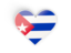 Cuba. Heart sticker. Download icon.