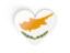 Cyprus. Heart sticker. Download icon.