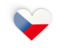 Czech Republic. Heart sticker. Download icon.