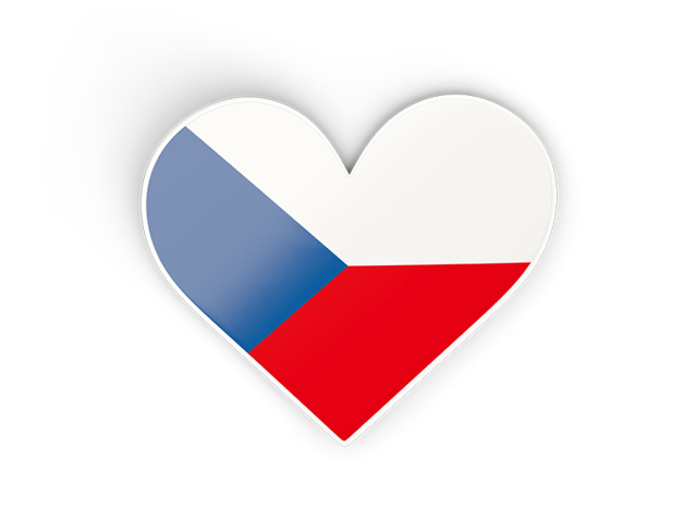 Heart sticker. Download flag icon of Czech Republic at PNG format