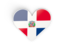 Dominican Republic. Heart sticker. Download icon.