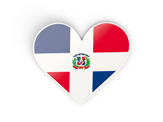 Heart sticker. Download flag icon of Dominican Republic at PNG format